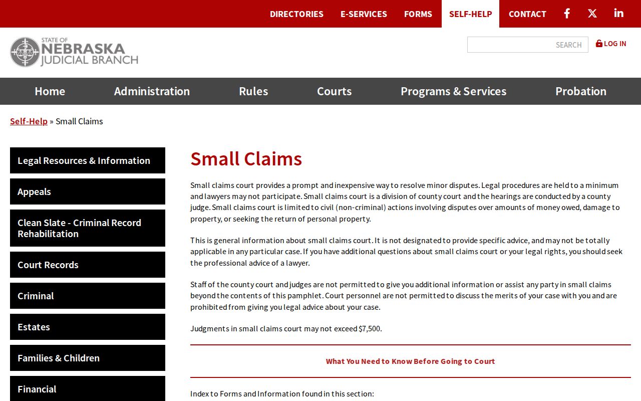 Howard County civil docket small claims court overview