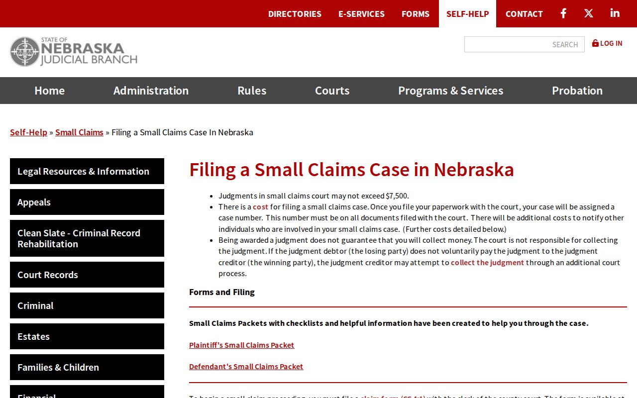 Howard County civil docket small claims filing guidance