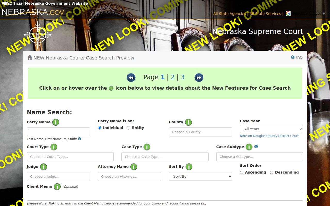Howard County criminal docket JUSTICE search fields