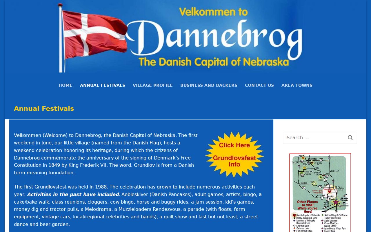 Dannebrog court docket community context from the Dannebrog annual festival source