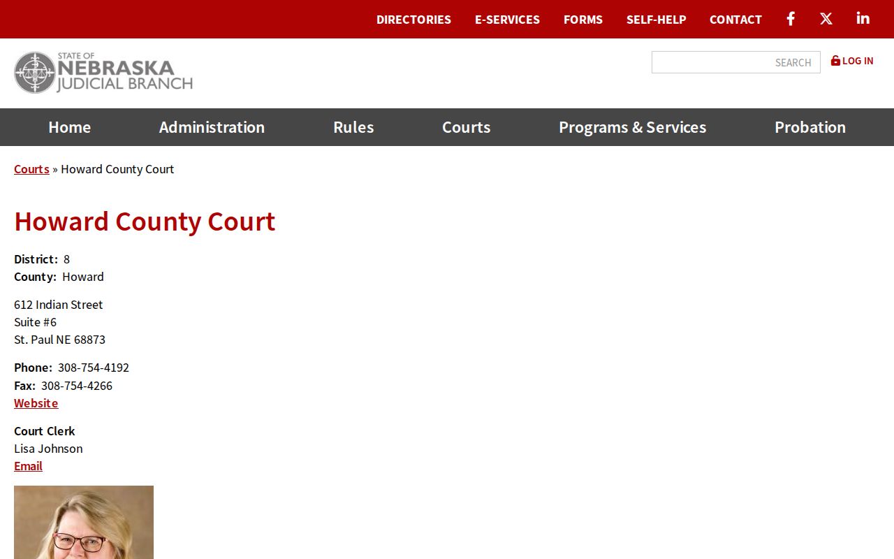 Howard County court docket court contact listing